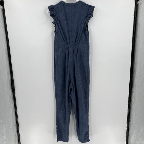 The Nines By Hatch Button Chambray Denim Jumpsuit Maternity Women’s Size Small - Picture 7 of 11